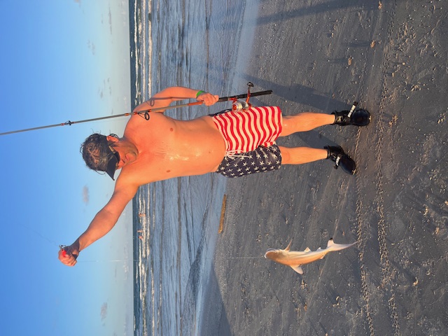 shark fishing beach